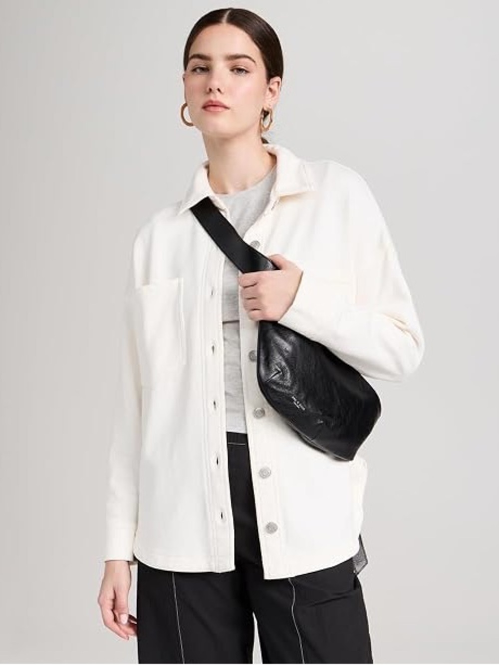 Jane and Delancey Cream Button-Down Shacket
